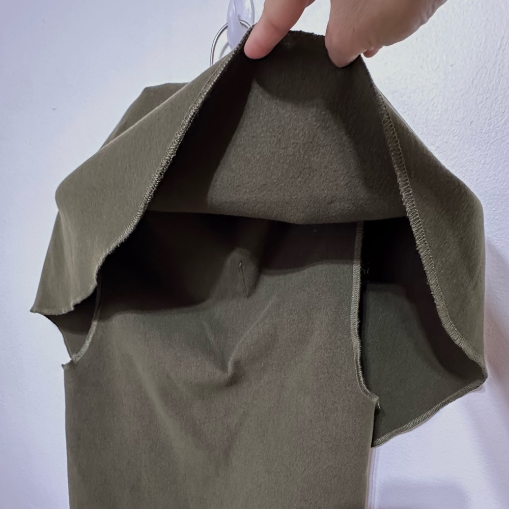 Revamped Camo Green Waterfall Sleeveless Over Coat Size XS - Picture 6 of 8